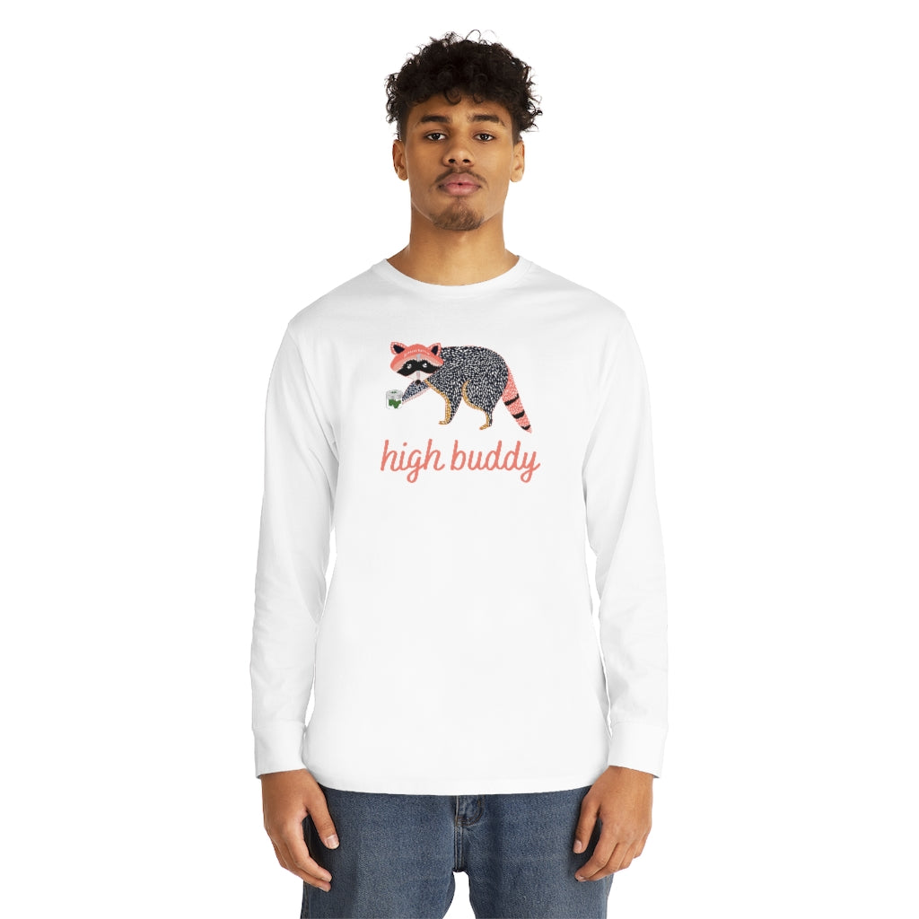 Raccoon Weed Thief Long Sleeve Tee