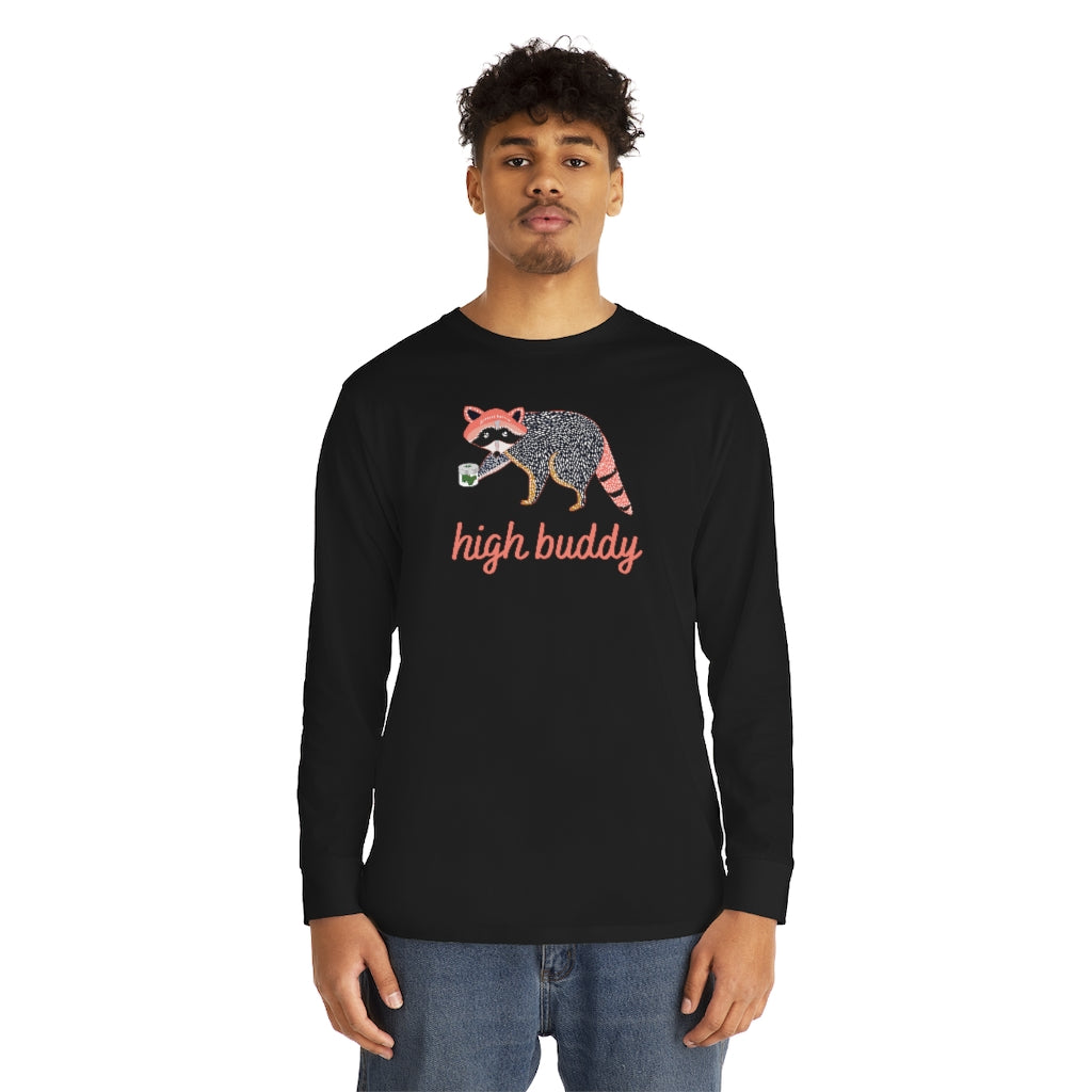 Raccoon Weed Thief Long Sleeve Tee