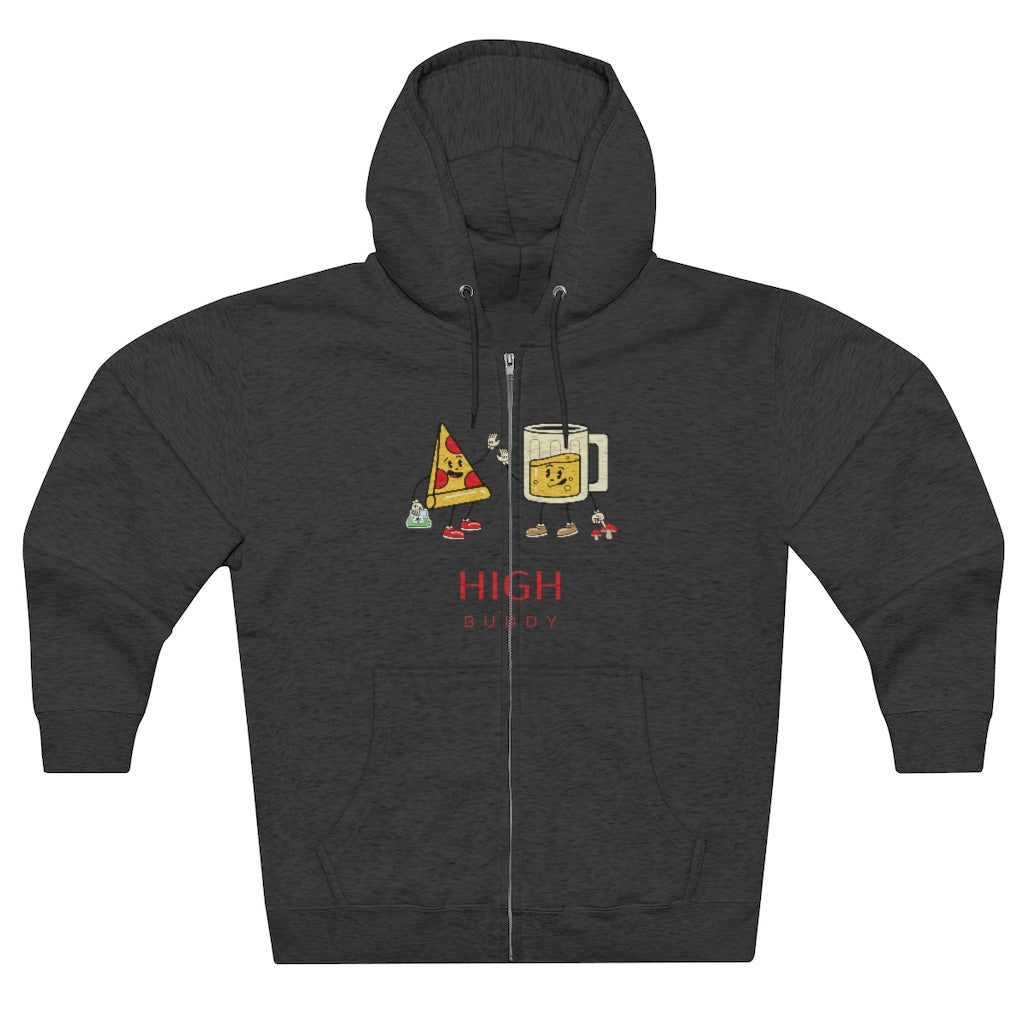 Pizza, Beer, & Drugs Zip-Up Hoodie