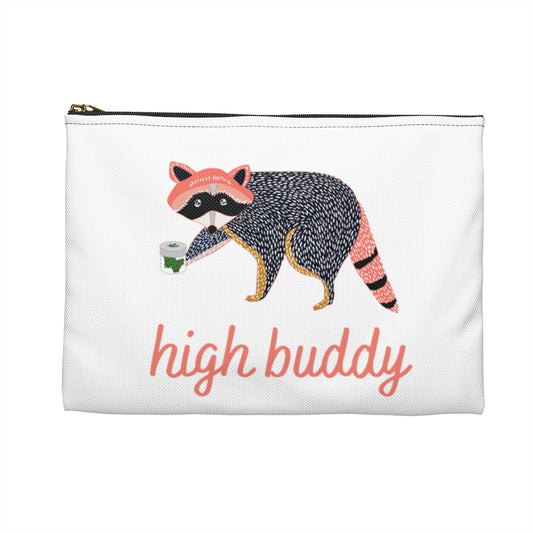 Raccoon Weed Thief Pouch (White)