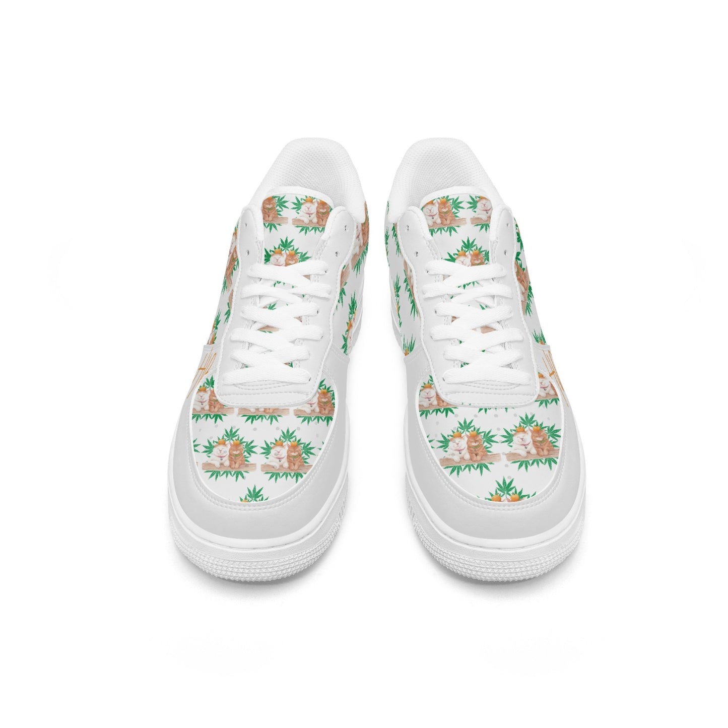 Cats Love Plants Leather Low Tops