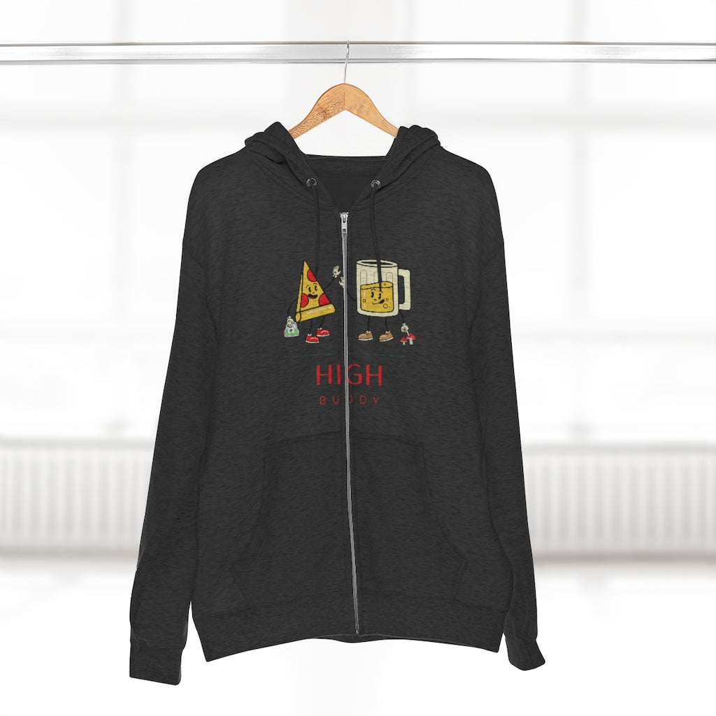 Pizza, Beer, & Drugs Zip-Up Hoodie