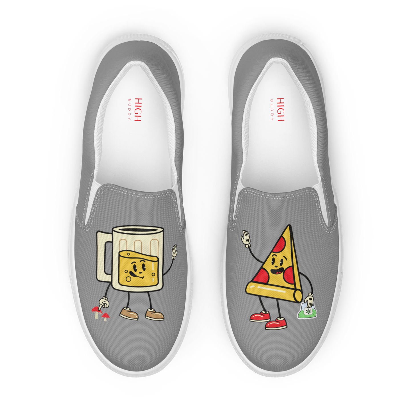 Pizza, Beer, & Drugs Men's Canvas Slip-On Shoes