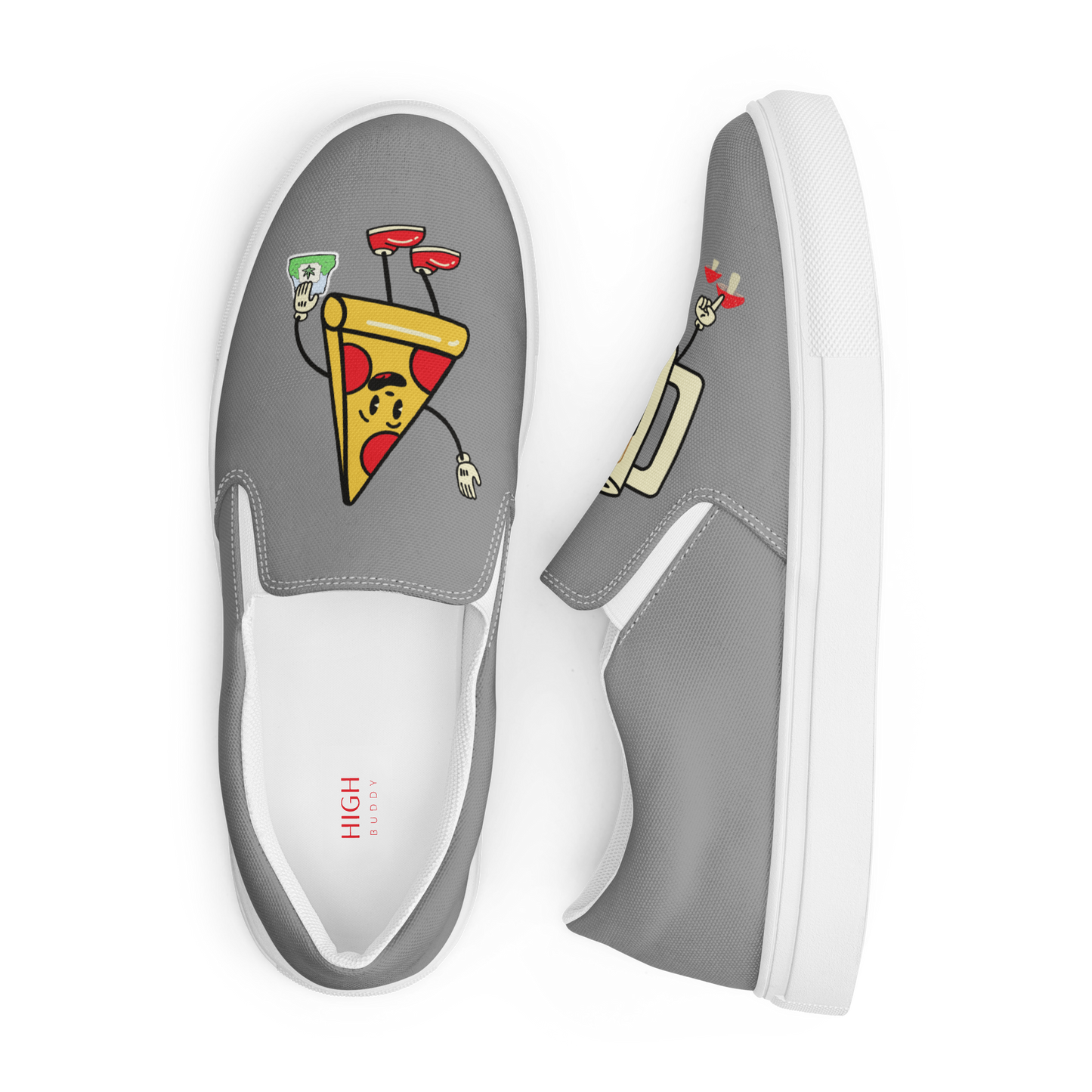 Pizza, Beer, & Drugs Men's Canvas Slip-On Shoes