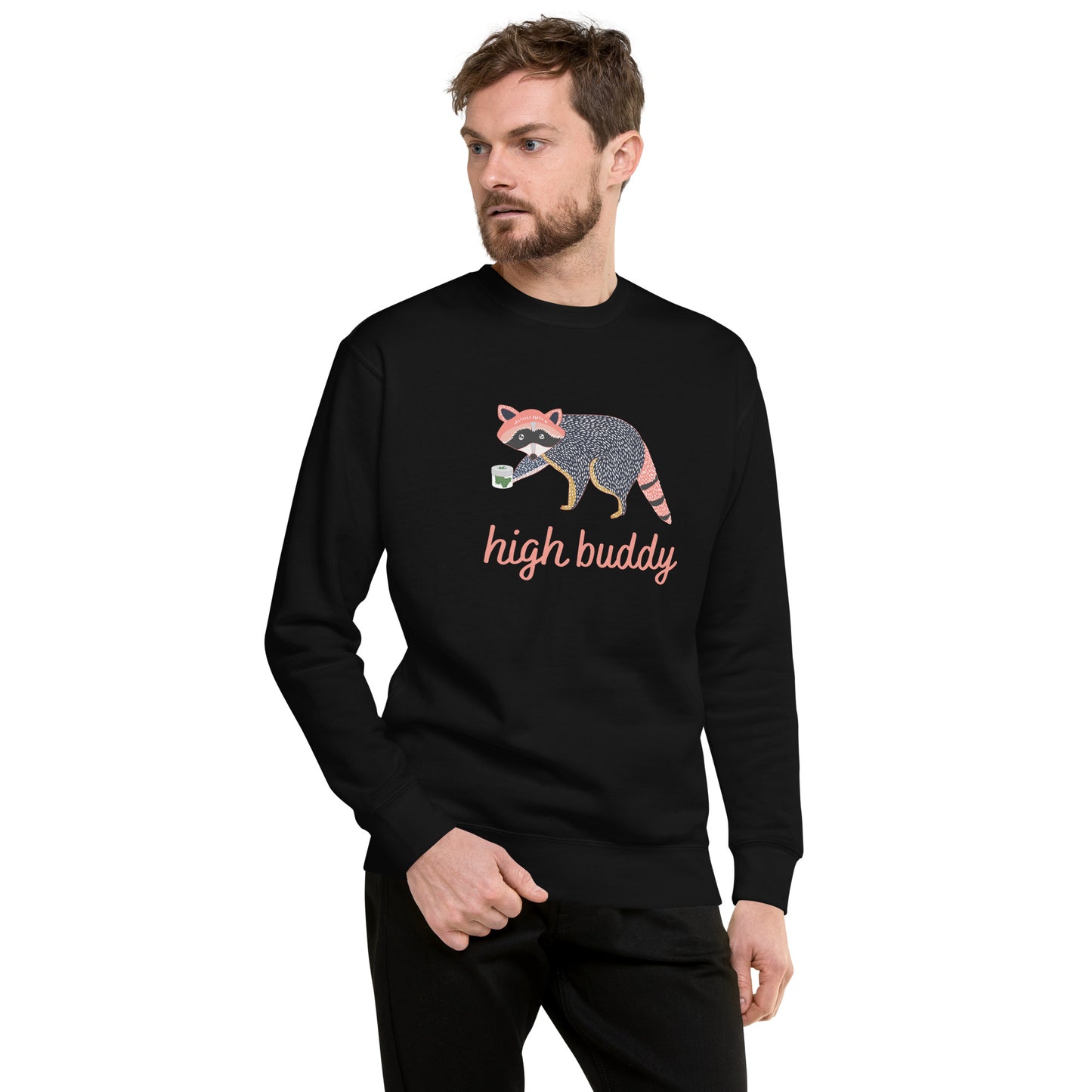 Raccoon Weed Thief Crewneck Sweatshirt