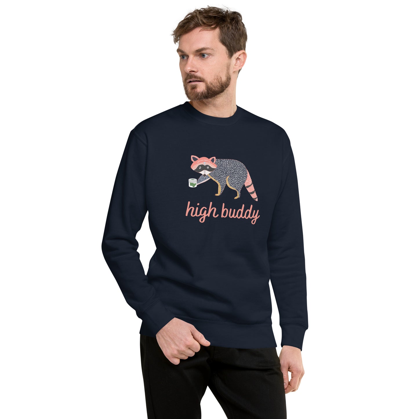 Raccoon Weed Thief Crewneck Sweatshirt