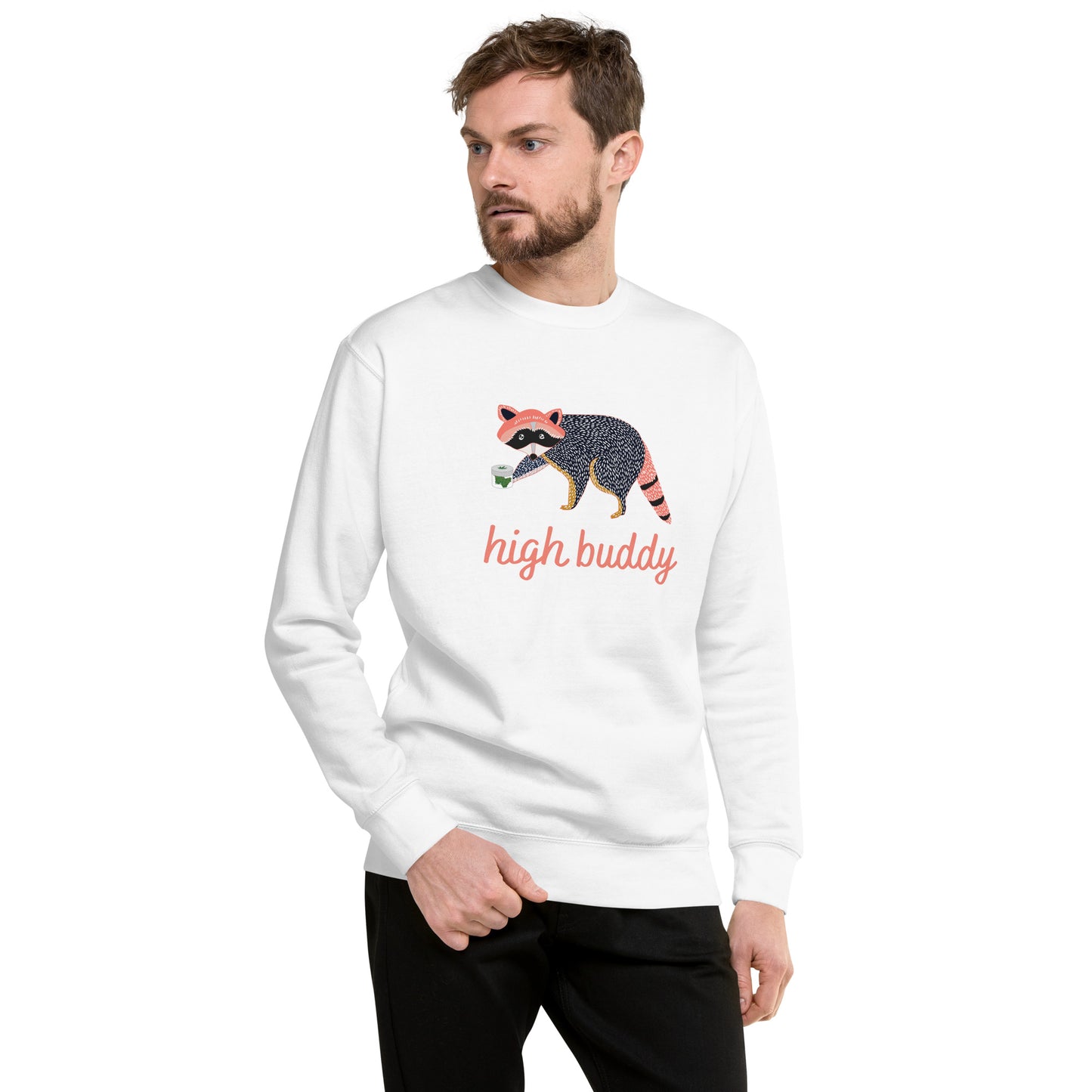 Raccoon Weed Thief Crewneck Sweatshirt