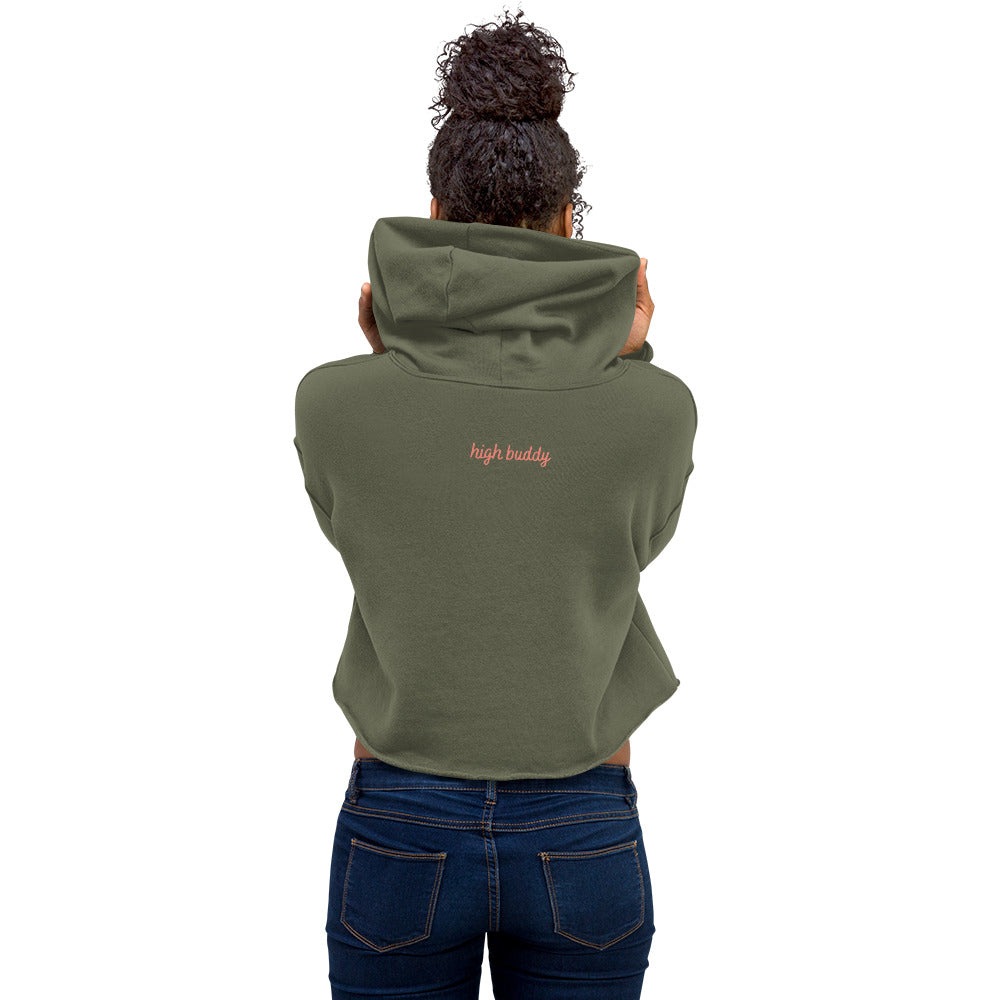 Raccoon Weed Thief Crop Hoodie