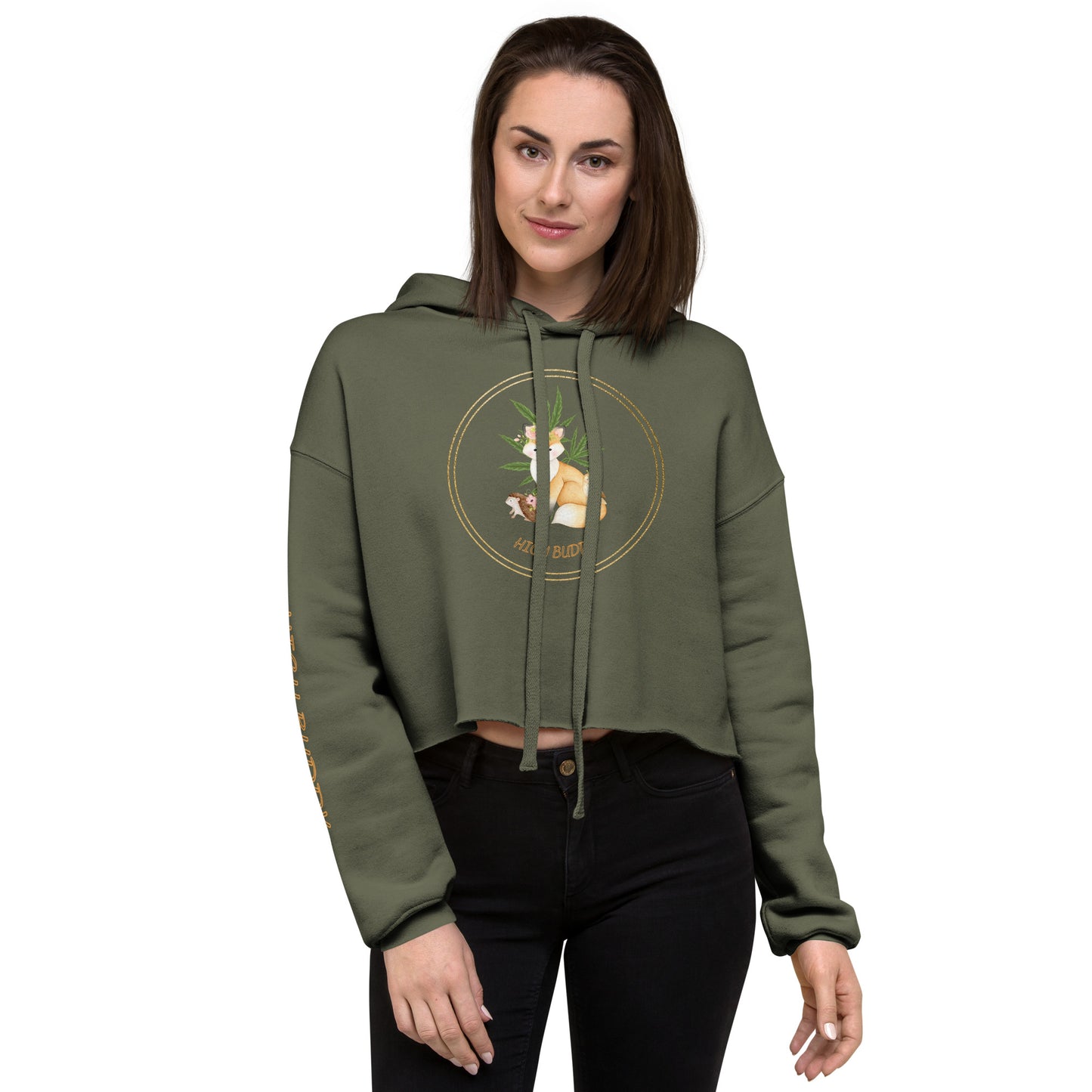 Forest Friends Crop Hoodie