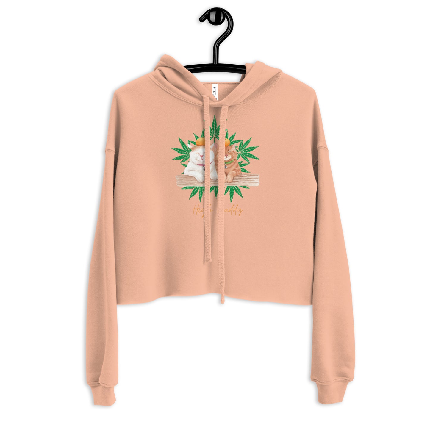 Cats Love Plants Crop Hoodie