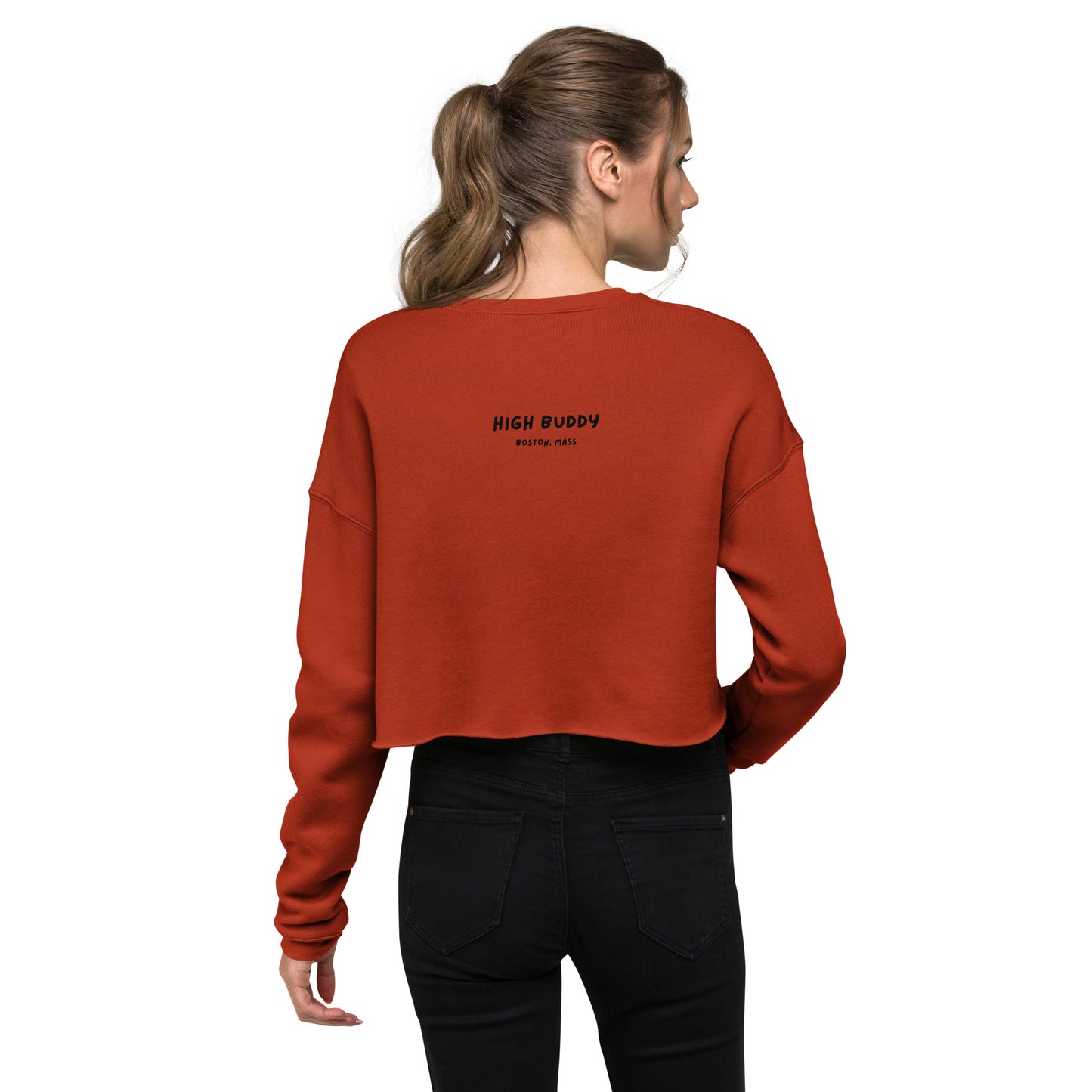 Friends With Buddies Crop Crewneck Sweatshirt