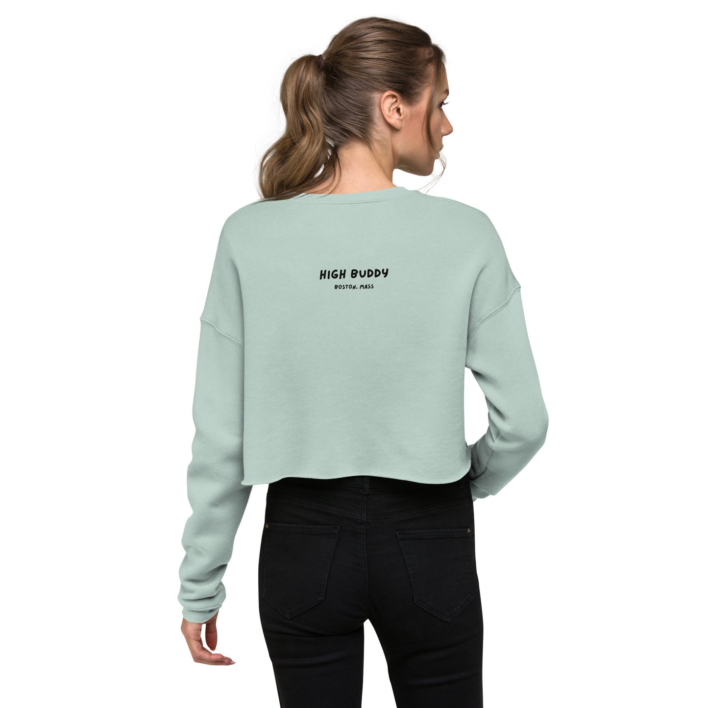 Friends With Buddies Crop Crewneck Sweatshirt