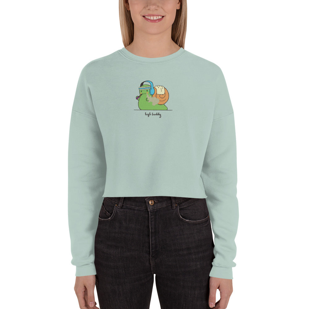 Vape Snail Crop Crewneck Sweatshirt