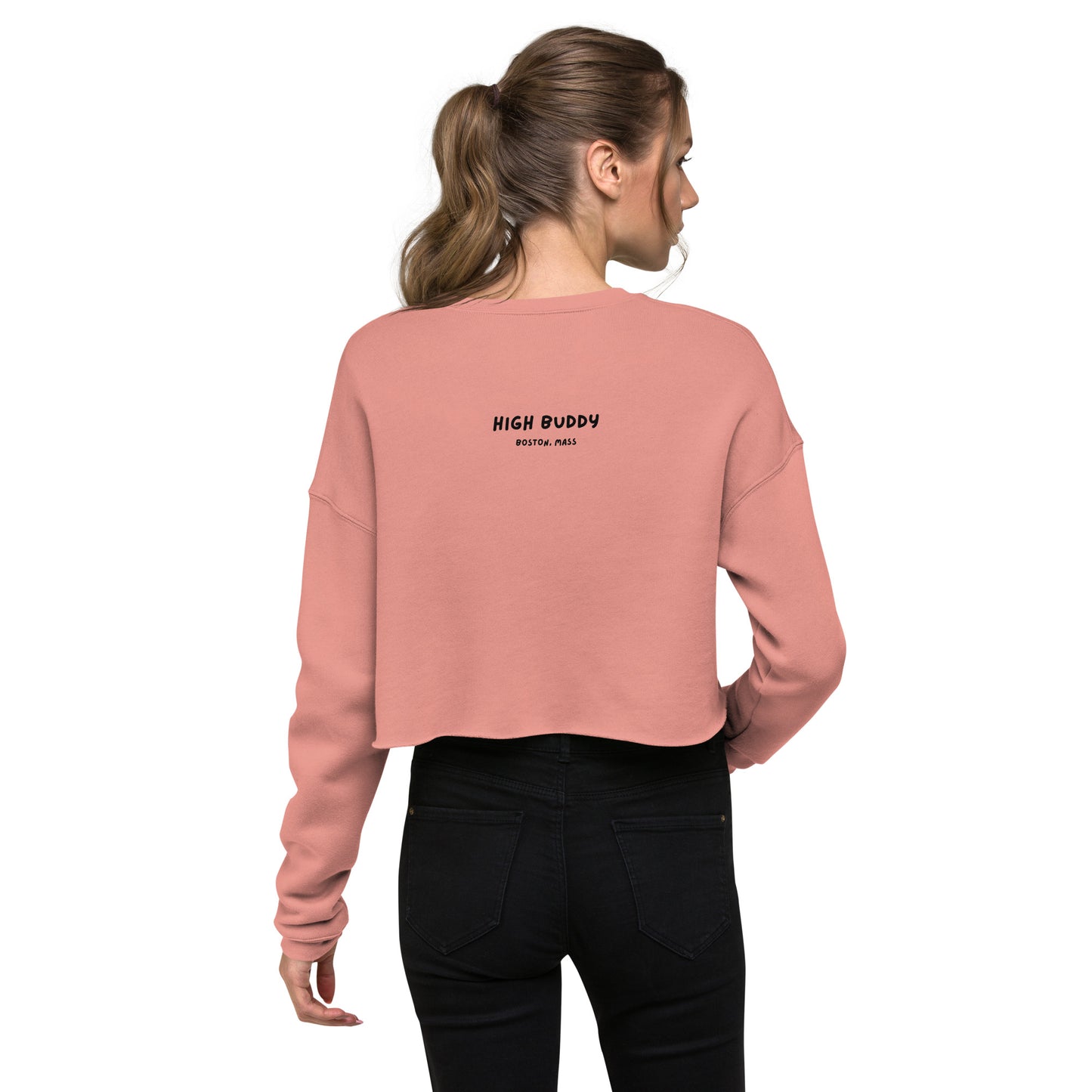 Friends With Buddies Crop Crewneck Sweatshirt