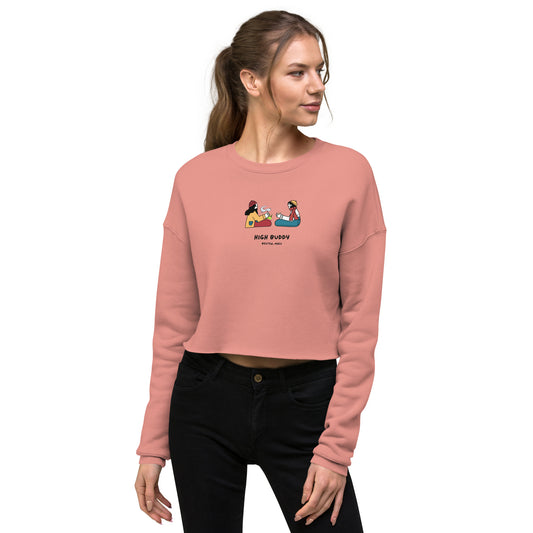 Friends With Buddies Crop Crewneck Sweatshirt