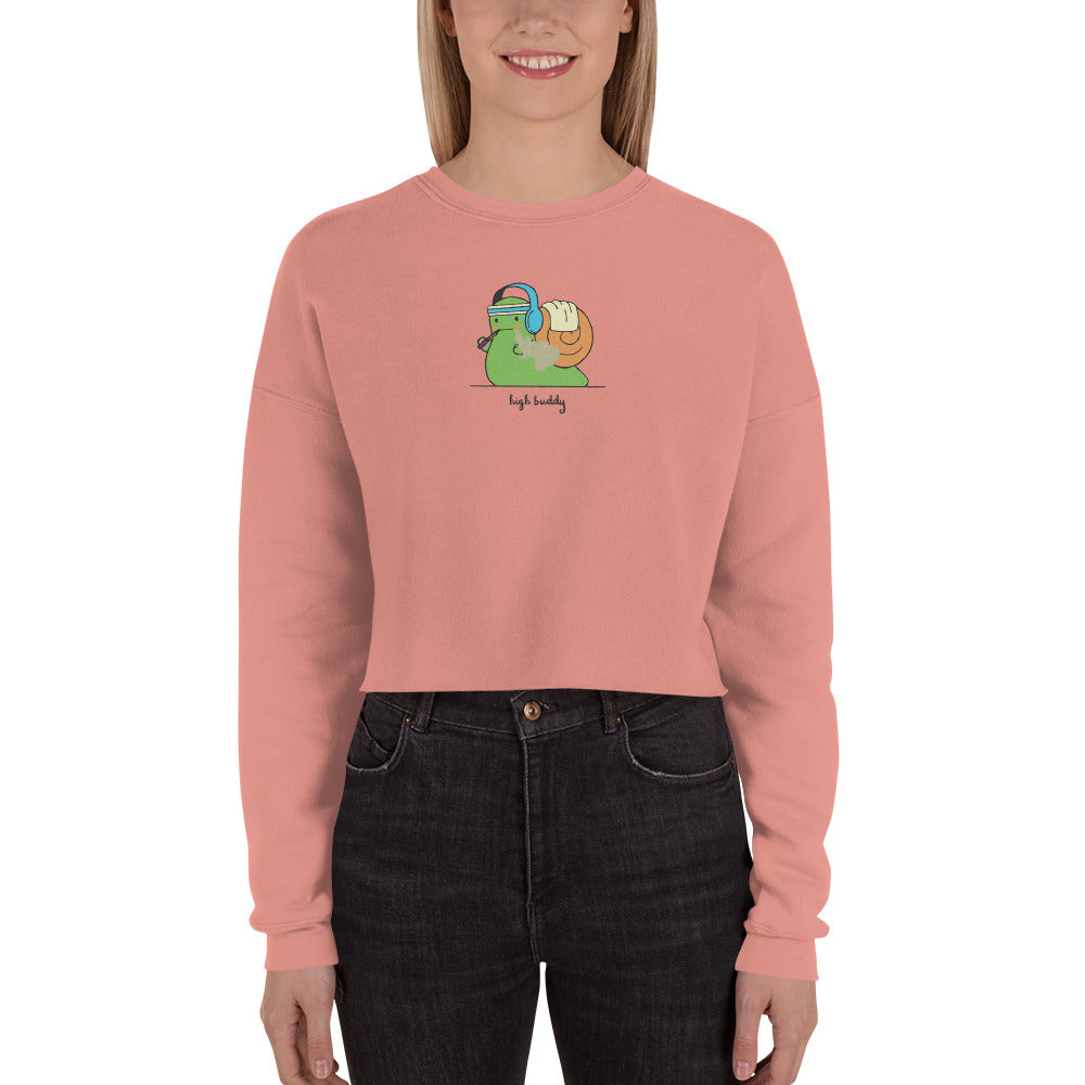 Vape Snail Crop Crewneck Sweatshirt