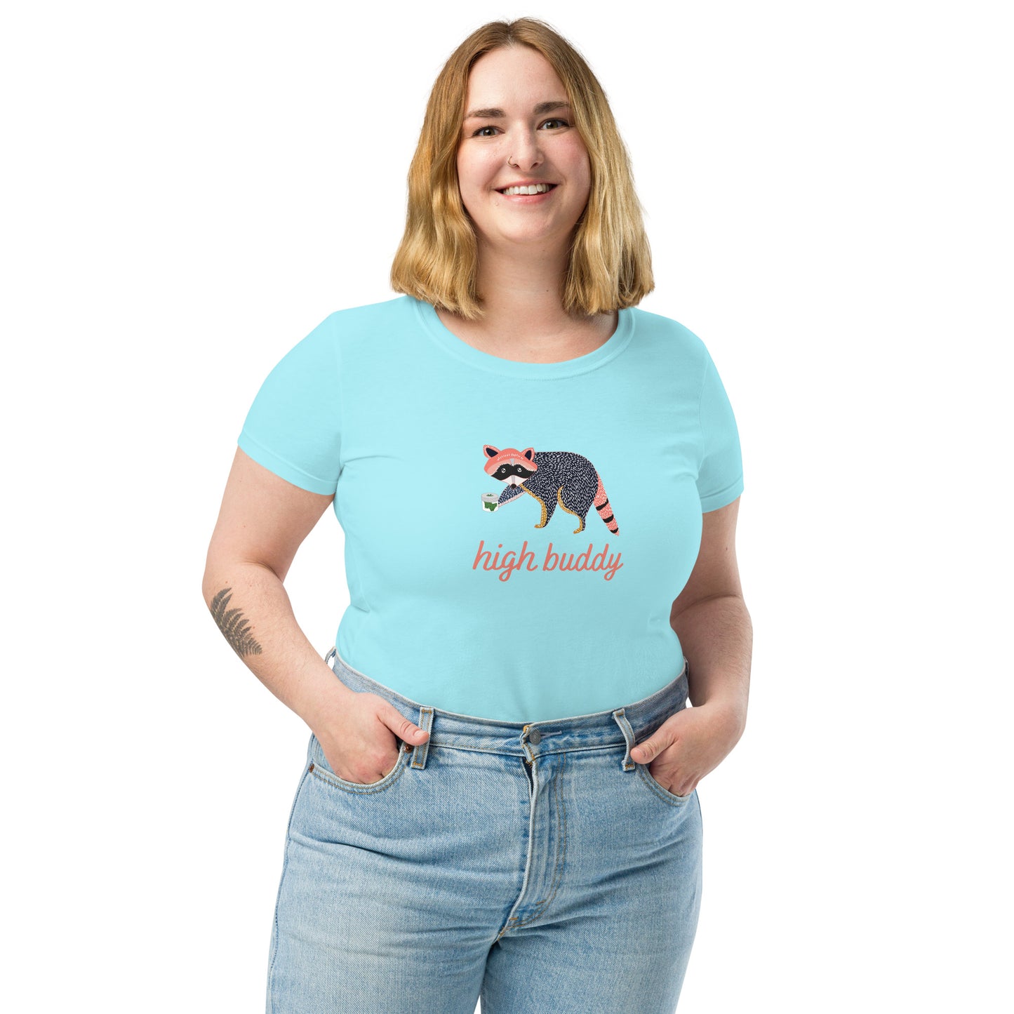 Raccoon Weed Thief Women's Short Sleeve Tee