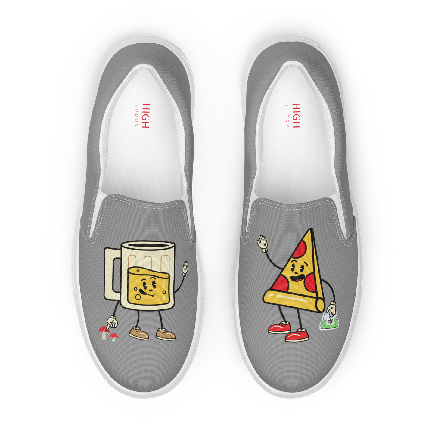 Pizza, Beer, & Drugs Women's Canvas Slip-On Shoes