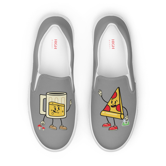 Pizza, Beer, & Drugs Women's Canvas Slip-On Shoes