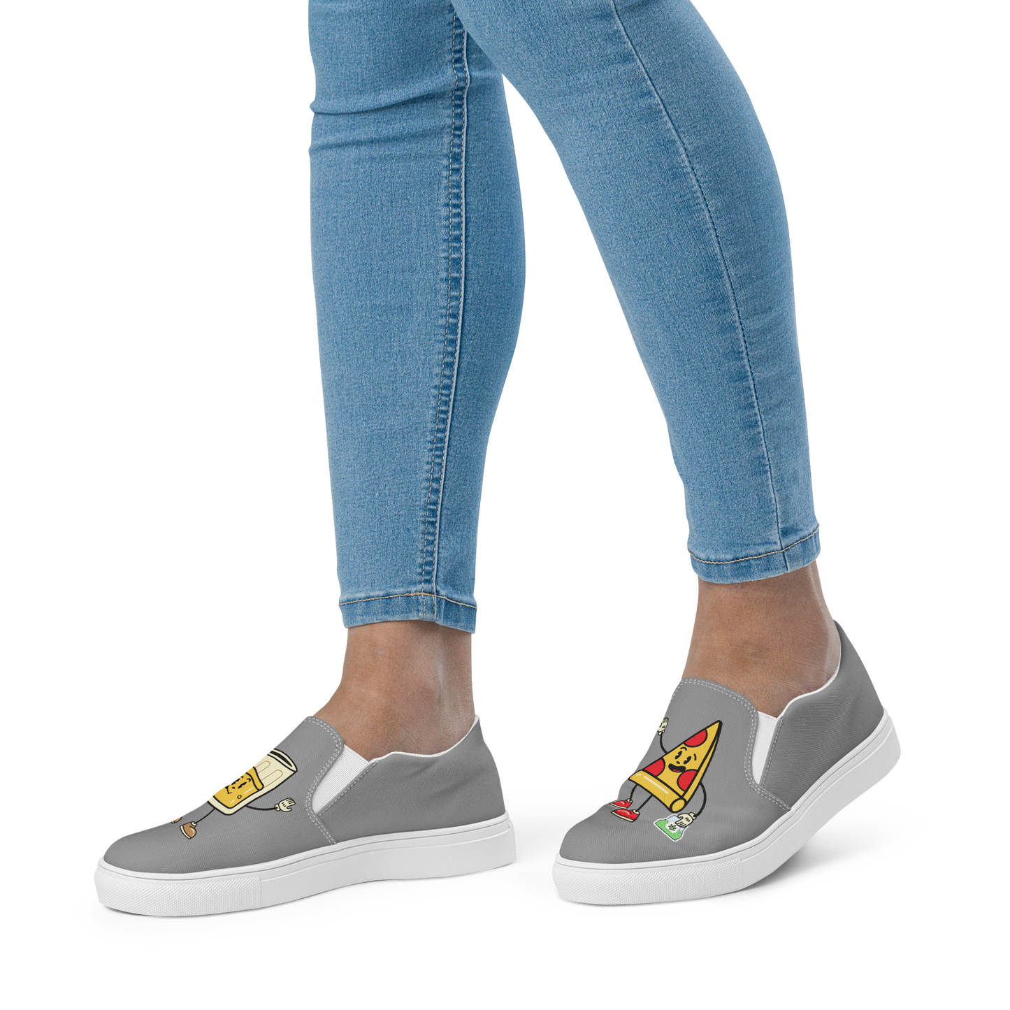 Pizza, Beer, & Drugs Women's Canvas Slip-On Shoes